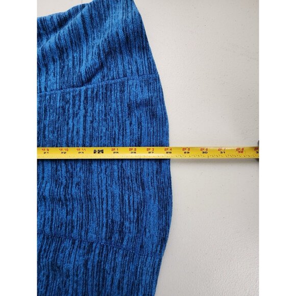 Zella Fleece Hoodie Large Blue Striped Pullover Athletic Athleisure Outdoor - Picture 8 of 13